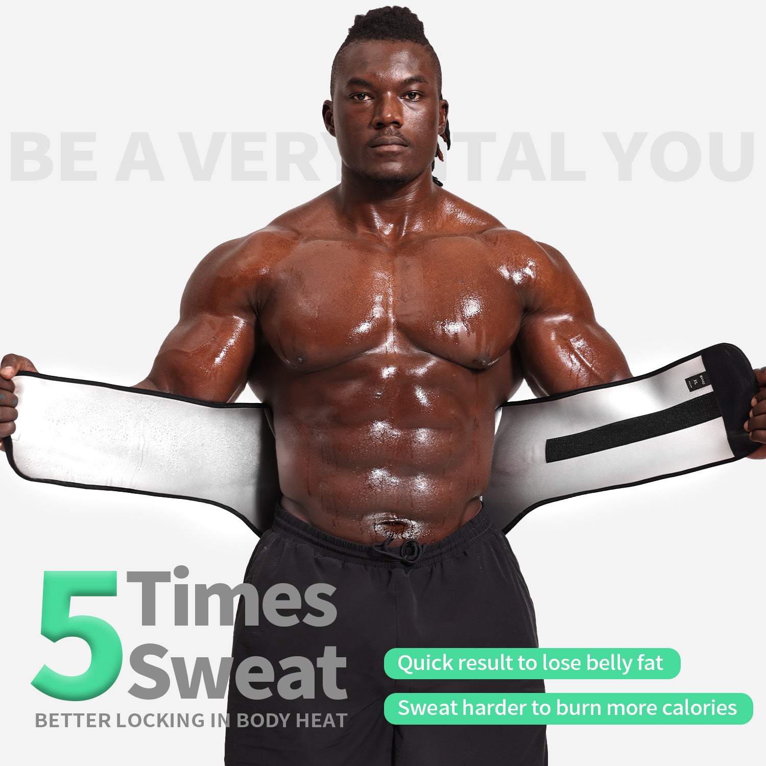 Fovbun Waist Trainer for Women & Men, Sweat Belt for Belly/Back
