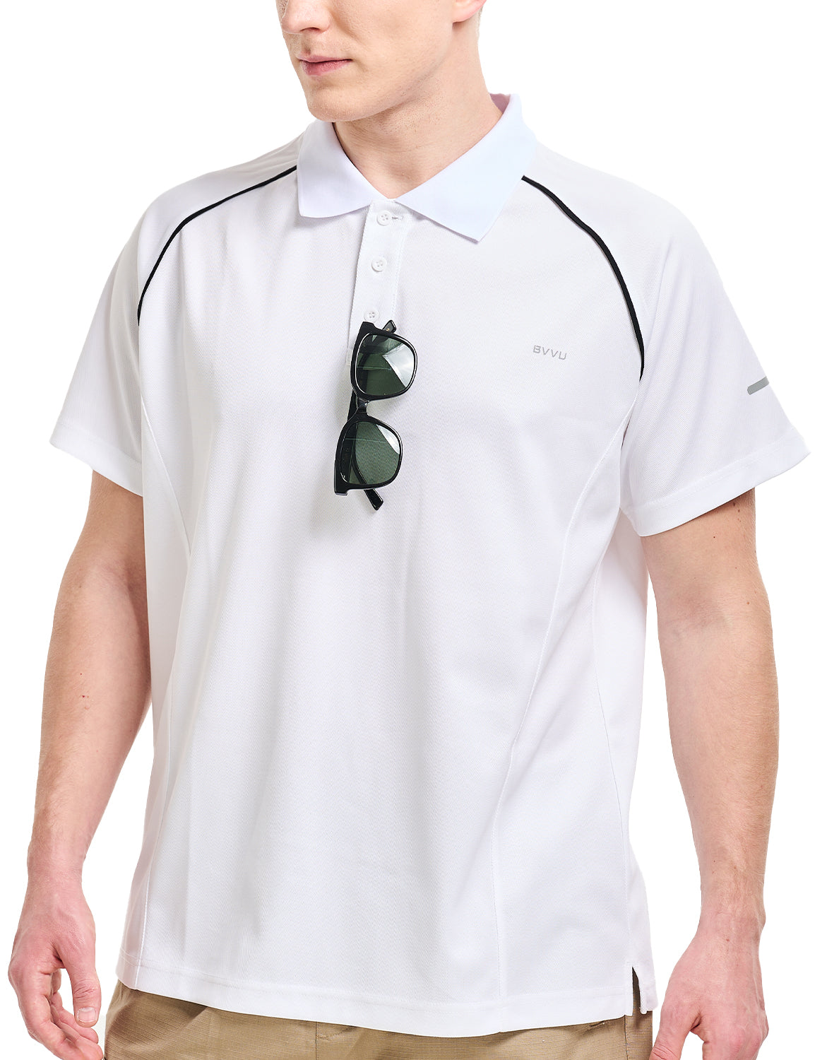 BVVU Mens Outdoor Polo Shirt Long Short Sleeves Performance Tactical Golf T-Shirts Moisture Wicking Collared Tennis Tees