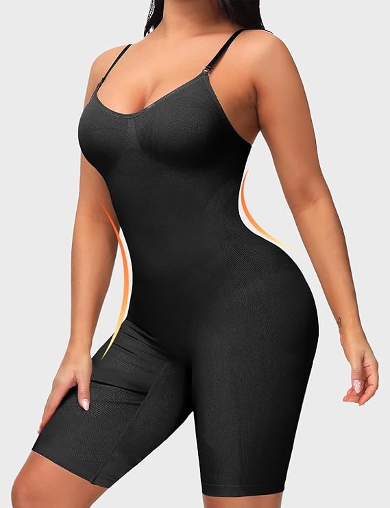 Olavrcby Shapewear for Women Tummy Control Wasit Trainer Bodysuit Mid-Thigh Seamless Fajas Full Body Shaper