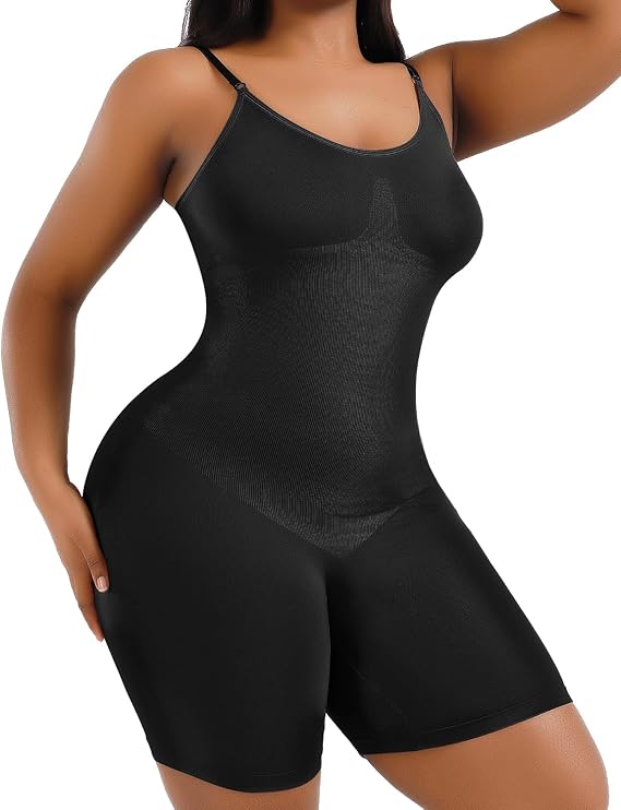 Olavrcby Shapewear for Women Tummy Control Wasit Trainer Bodysuit Mid-Thigh Seamless Fajas Full Body Shaper